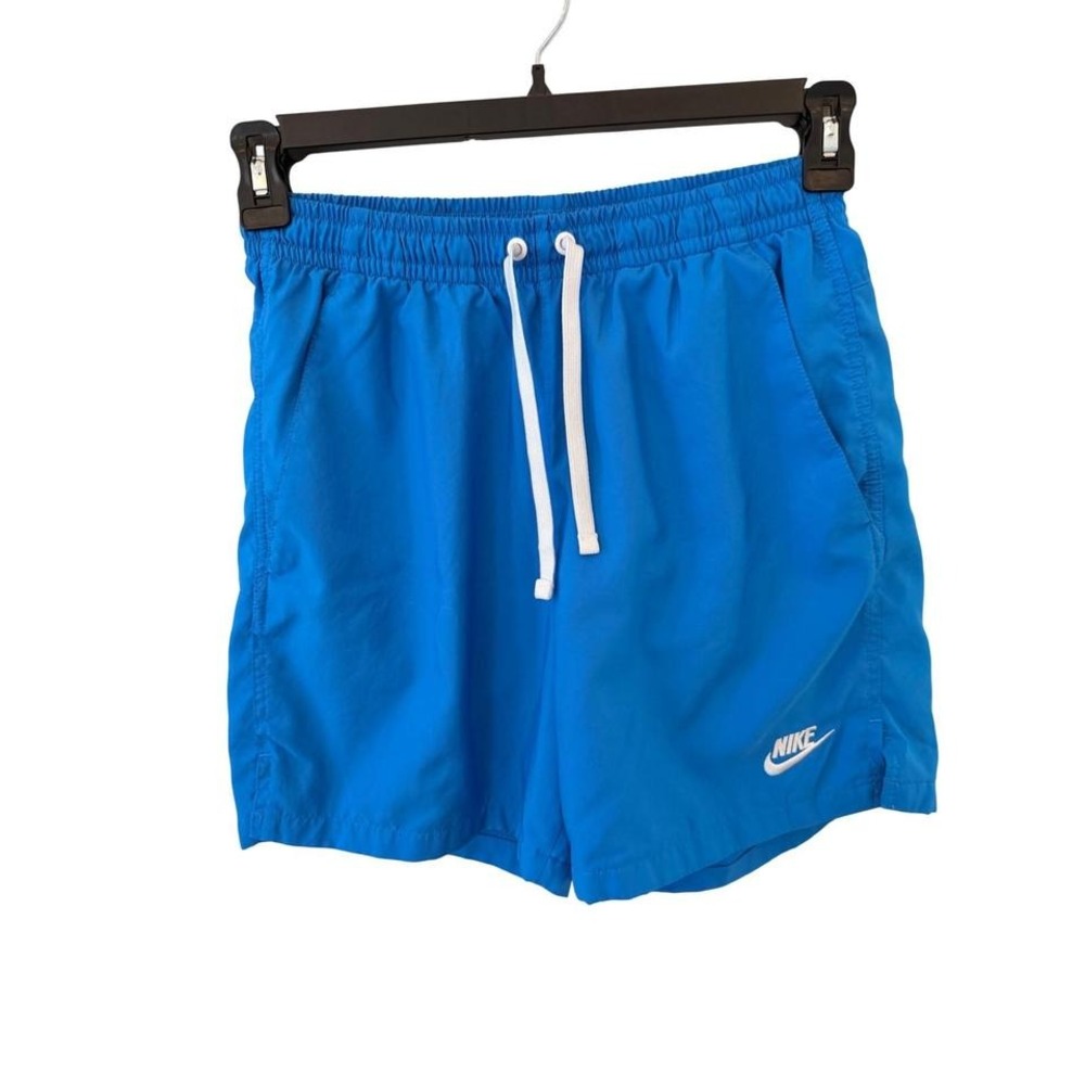 Nike Swim Shorts Men's Small Blue Mesh Lined‎ Drawstring Athletic Vintage Look